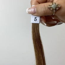 Load and play video in Gallery viewer, Medium Brown Hand Tied Weft Hair Extensions #5
