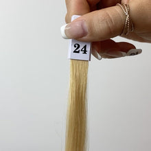 Load and play video in Gallery viewer, Golden Blonde Nano Bead Hair Extensions #24

