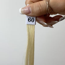 Load and play video in Gallery viewer, Platinum Ash Blonde Hand Tied Weft Hair Extensions #60
