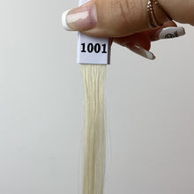 Load and play video in Gallery viewer, Ice Blonde Nano Bead Hair Extensions #1001
