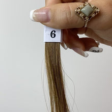 Load and play video in Gallery viewer, Medium Black Brown Hand Tied Weft Hair Extensions #6
