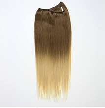 Load image into Gallery viewer, Brown to Blonde Ombre Hand Tied Weft Hair Extensions T4/24
