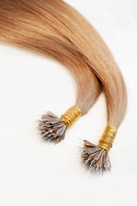 Light Brown Nano Bead Hair Extensions #7