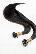 Load image into Gallery viewer, Classic Black Nano Bead Hair Extensions #1
