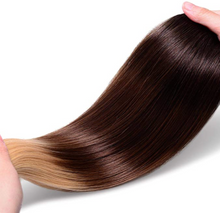 Load image into Gallery viewer, Black/Brown to Blonde Ombre Hand Tied Weft Hair Extensions T2/10/24

