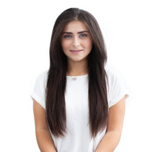 Load image into Gallery viewer, Darkest Black Brown Hand Tied Weft Hair Extensions #1B
