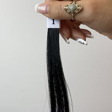 Load and play video in Gallery viewer, Classic Black Hand Tied Weft Hair Extensions #1

