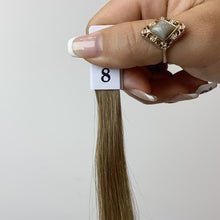 Load and play video in Gallery viewer, Light Brown Hand Tied Weft Hair Extensions #8
