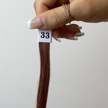 Load and play video in Gallery viewer, Auburn Brown Nano Bead Hair Extensions #33
