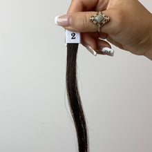 Load and play video in Gallery viewer, Black Brown Hand Tied Weft Hair Extensions #2
