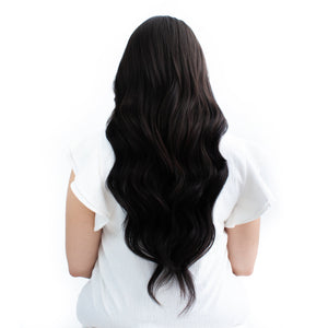 Classic Black Hand Tied Weft Hair Extensions #1